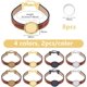 thumbnail image 2 of 8 juegos de engastes para pulseras de 4 colores, kit para hacer pulseras en blanco, bandeja de aleación de 18 mm, base de joyería, bandeja de cabujón con cadena de cuero PU., 2 of 7