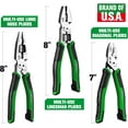 thumbnail image 2 of SK 3-Piece Pliers Set, 8-Inch Multi-use Noodle Nose Pliers, 7-Inch Multi-use Diagonal Pliers and 8-Inch Multi-use Linesman Pliers, CR-V Construction, Non-slip Handle, with EVA Foam Tool Organizer, 2 of 7