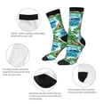 thumbnail image 3 of KLL Hawaii Palms Print Cool Socks Men's Women's Crew Socks Funny Crazy Novelty Stockings, 3 of 6