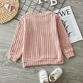 thumbnail image 3 of PatPat Toddler Girl Solid Casual Cable Knit Sweater,Sizes 18M-6Y, 3 of 9