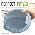 thumbnail image 4 of 12 Piece Plastic Mixing Bowls with Leak-Proof Lids Set - Microwave and Freezer Safe Kitchen Mixing Bowls for Preparing, Serving and Storing - Large Nesting Bowls (Twilight Ombre), 4 of 8