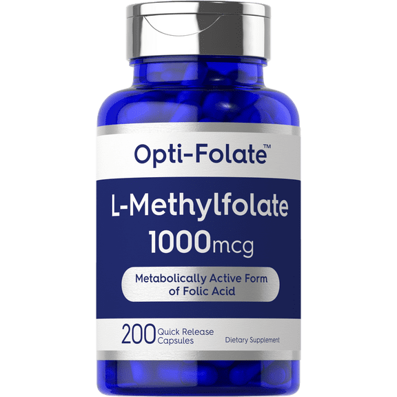 L Methylfolate 1000mcg | 200 Capsules | Methyl Folate 5-MTHF | by Opti-Folate