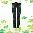 thumbnail image 5 of NAFUU Girl's Pants St Patricks Day Leaf Printed Leggings Childrens Play Party Comfortable Stretch Athletic Yoga Bottoms Pants For Girls Sizes 4-5 Years, 5 of 6