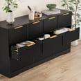thumbnail image 5 of 10-Drawer Fluted Dresser, 59-Inch Modern Wooden Chest of Drawers & TV Stand, Closet & Clothes Storage Organizer for Bedroom, Living Room, Hallway, Black, 5 of 8