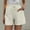 White, variant on Casual Elastic Waist Shorts Pockets Pants Summer Women Loose Solid Plus Size Pants Chambray Shorts Women Denim Shorts for Women Workout Shorts Womens Scrunch High Waist Shorts Women Denim Short