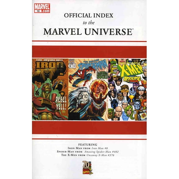 Official Index to the Marvel Universe #10 VF ; Marvel Comic Book