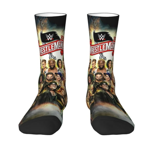WWE Socks Crew Socks Funny Novelty Long Socks Unisex Dress Socks For Men Women