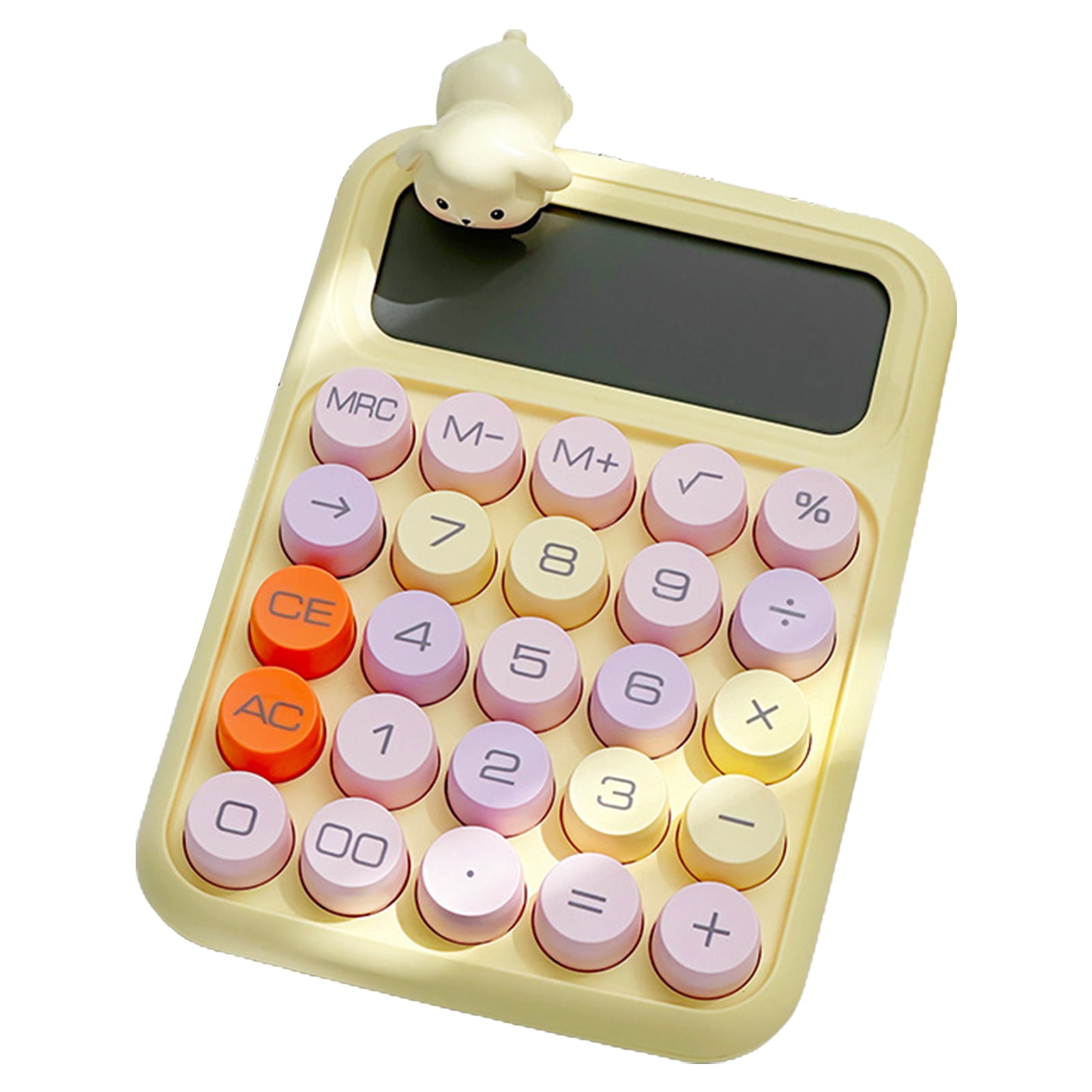 Naierhg Vintage-Inspired Desktop Calculator Large Display 12 Digit Precise Contrasting Colors Easy to Read Calculator