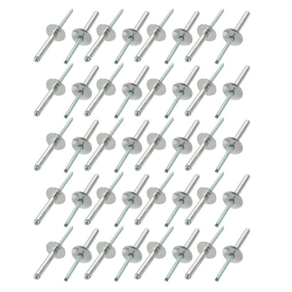 Tasharina 40 Pcs 5mm x 30mm Aluminum Open End Large Flange Blind Rivets