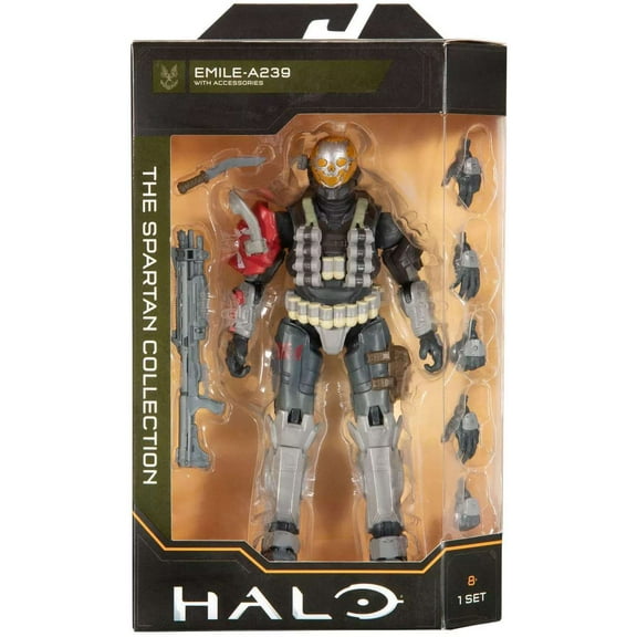 Jazwares Halo The Spartan Collection Emile A239 Collectible Action Figure, Plastic Grey, 8.78 oz
