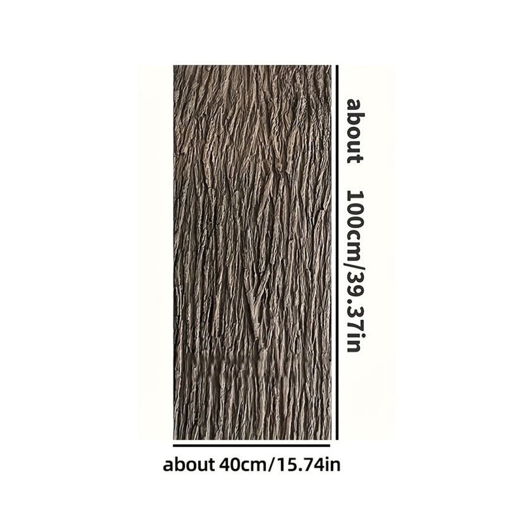 15.7x39.3 Inch Artificial Tree Bark,Simulation Bark Sheet,Waterproof & Moisture-Proof Fake Tree Bark,Cuttable Plant Texture Tree Trunk Cover,for Pillars Pipes Walls Floors Decor