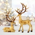 thumbnail image 2 of Christmas Reindeer Figurines Decorations, Ongmies Black & Gold Decorative Deer Statues, Multiple Color Options for Holiday Home Décor., Christmas Decorations Outdoor, 2 of 6