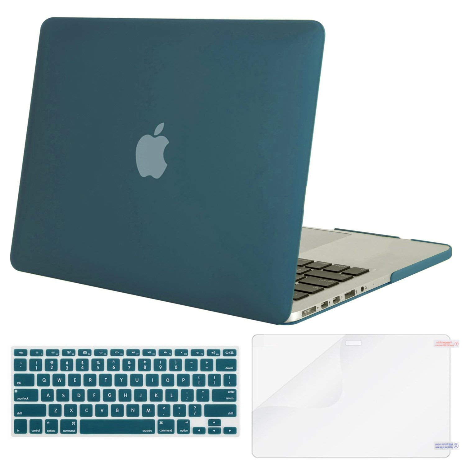 Mosiso 3 in 1 Plastic Hard Cover Case for MacBook Pro Retina 13 Inch (A1502/A1425), Deep Teal
