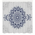thumbnail image 2 of Ambesonne Oriental Shower Curtain, Floral Monochrome Pattern, 69"Wx75"L, Dark Sky, 2 of 4