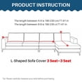 thumbnail image 3 of SHANNA Stretch Sectional Couch Covers Non Slip L Shaped Sofa Slipcover with Elastic Bottom Washable Couch Protector with 2 Pillowcases (Lake Blue, 3+3 Seater), 3 of 12