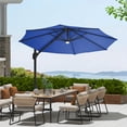 thumbnail image 2 of 10FT Cantilever Patio Umbrella with Base, 360° Rotating Offset Umbrella for Backyard, Deck, Poolside., 2 of 6