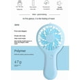 thumbnail image 2 of Handheld Mini Fan USB Charging Convenient Creative Small Catapult Fans Pocket Handheld Fan Wedding Gift (Color: WHITE), 2 of 5
