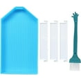 thumbnail image 4 of Capacity Tray, Tray Organizer with 3 Dividers and A Brush Used for Plastic Bead Sorting Tray, DIY Cross Stitch Nail Art Tools, 4 of 5