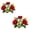 Red, variant on 2 Pcs Artificial Rose Candle Ring Wreath - Silk Floral Greenery Leaves Candle Holder Base Set for Pillar Candles Wedding Romantic Dining Table Centerpiece Everyday Home Decor #Red