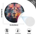 thumbnail image 3 of Round Placemats Plate Mats 15 Inch Non-Slip Heat Resistant Washable PVC Set Table Decoration for Kitchen Dining Lion's Head, 3 of 5