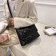 thumbnail image 3 of Sywqhk Bolso Bandolera De Cuero Suave Con Entramado De Diamantes Para Mujer (Negro) Sywqhk Para estrenar, 3 of 9