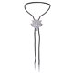 thumbnail image 2 of Bolo Tie para hombre Western Cowboy Wolf de cuero disfraz de Halloween para hombres y mujeres Plata Zulema Corbata de bolo, 2 of 8