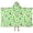Green Cow Spot, variant on Pink Cow Sweater Pattern Hooded Bath Towel,50"x30" for Ages 3 To 12 Kids, Quick Dry Lightweight Soft Microfiber Hood Beach Towel Cover Up for Kids