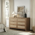 thumbnail image 5 of SICOTAS 56.85" 6 Drawer Dresser,Rattan Dresser with Storage,Boho Dressers & Chests of Drawers Wooden Tall Dresser for Bedroom, 5 of 11