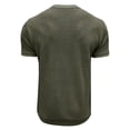 thumbnail image 5 of uikmnh Men's T Shirts European Solid Color Knitted Pineapple Jacquard Texture Men Casual Loose Comfortable Trendy Button Open Neck Short Sleeved T Shirt Size:2XL, 5 of 7