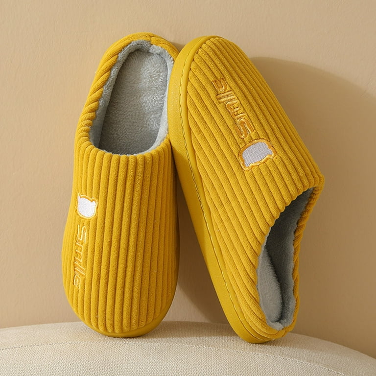 Women s Comfy House Scuff Slip On Anti Skid Sole Slippers Memory Foam Fuzzy Non Slip Slippers for Women Indoor Walmart