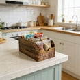 thumbnail image 1 of Wooden Seasoning Storage Box 5.5In Solid Wood Kitchen Organizer For Seasoning Packets Tableware Coffee Pods Sorting Natural Wood Texture Sturdy Construction Kitchen Pantry Countertop Storage Rack, 1 of 6