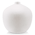 thumbnail image 1 of Bouclair White Round Ceramic Table Vase, 1 of 10