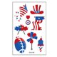 thumbnail image 1 of Tatuajes temporales para hombres, mujeres y adultos, con la bandera del Día de la Independencia, 10 unidades, 1 of 5