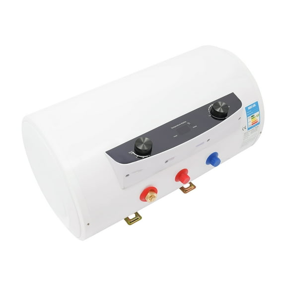 Electric Water Heater, 1500W, 9.25 Gallons Capacity, Stainless Steel Heating Tube, Durable Plastic and Enamel, Fast Heating, Easy Installation for Bath or Home Use