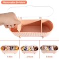 thumbnail image 2 of Caja para hisopos de algodón, dispensador de algodón en polvo con tapa transparente, organizador de maquillaje con 3 compartimentos para tocador y baño, 2 of 5