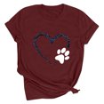 thumbnail image 2 of Meichang T-Shirts de la Saint-Valentin pour Femmes, T-Shirts Graphiques Amour, Col Rond, Coupe Ample, Manches Courtes, T-Shirts de la Saint-Valentin pour Femmes, 2 of 3