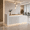 White/Left 86.61 × 32.76 × 39.37 in, variant on 63" White L-Shaped Reception Desk with Right Counter, Modern Front Desk with Built-in Power Outlets, Locking Drawers & LED Lights for Office, Salon & Retail