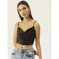 thumbnail image 1 of DressBerry Women's Printed Velvet Sleeveless Cropped Top High Waist Cowl Neck Casual Summer Wear Western Style Body Fit Short Top, 1 of 8