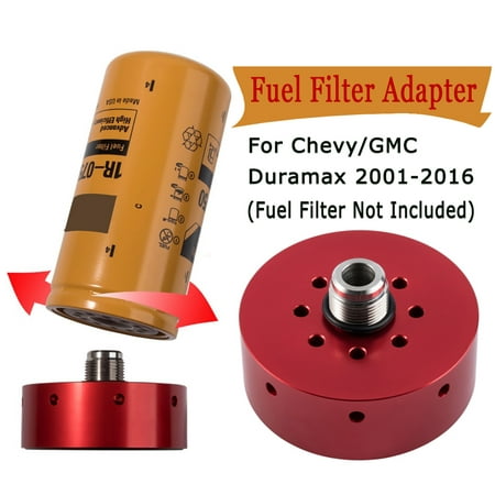 6.6L Red Fuel Filter Adapter Fits For Chevy/GMC Duramax LB7/LLY/LBZ/LMM/LML