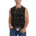 thumbnail image 1 of Balery Spiderweb Bats And A Spider Camisetas sin mangas para hombre, absorbe la humedad y protege contra el mal olor.-Small, 1 of 7
