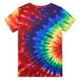 thumbnail image 3 of Aideaone Boys Girls Tie Dye Shirt Hippies Senior Rainbow Tees T Shirts for Kids 4-14 Years, 3 of 8