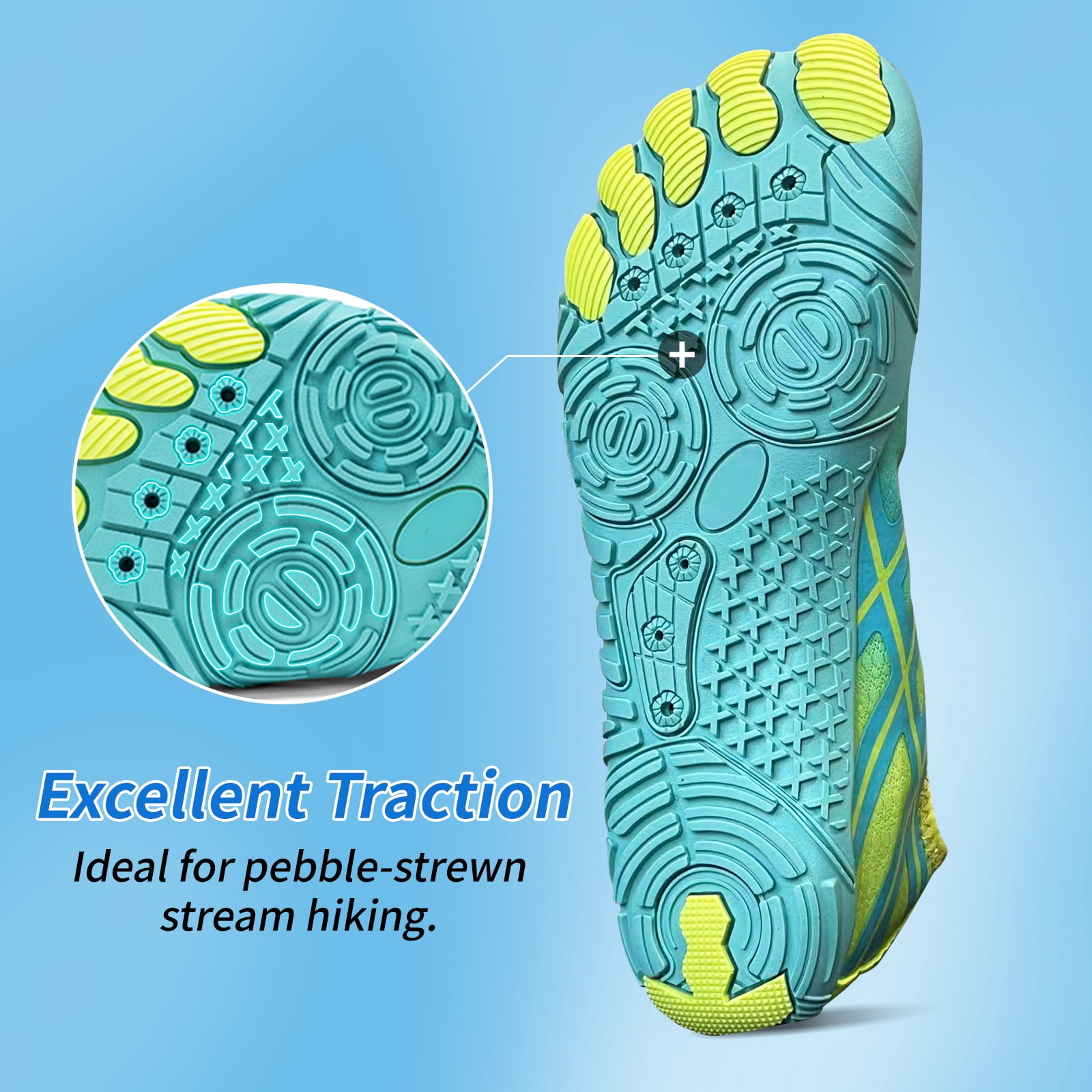 Hike Barefoot Water Shoes for Women Men Wide Toe Box Non-Slip Quick-Dry for Beach Hiking Swim