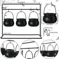thumbnail image 3 of Halloween Witches Cauldron Serving Bowls Set of 3 on Rack - Black , Skeletons, Candy Punch Bowl, for Home Kitchen Indoor Outdoor, Party Decor, for Halloween Supplies, 3 of 5