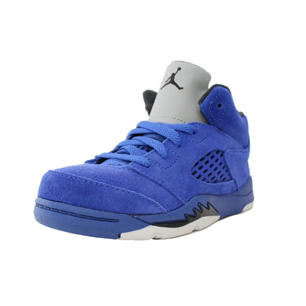 Jordan Air Jordan 5 Retro V Td Sz 10 C Kids Royal Blue Suede Flight Suit 4400 401 Walmart Com Walmart Com