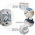 thumbnail image 5 of Small Stall Shower Curtain 36x78 Inch Narrow Half Size Summer Seaside Bath Curtains Bathroom Decor Pelican Birds Oil Painting Ocean Art Waterproof Fabric Shower Curtain Set with Hooks 36 Inch, 5 of 6