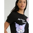 thumbnail image 4 of My Melody and Kuromi Women's and Women's Plus Graphic Tee and Shorts Set, 2-Piece, Sizes XXS-2XL, 4 of 5