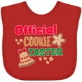 thumbnail image 3 of Inktastic Christmas Official Cookie Taster with Bell and Star Cookie Boys or Girls Baby Bib, 3 of 4