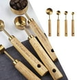 thumbnail image 1 of Stainless Steel Measuring Cups Spoons Set Wood Handle Kitchen Dining Handle Measuring Spoon, 1 of 8