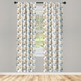 thumbnail image 3 of Garden Art Curtains 2 Panels Set, Rustic Theme with Leafy Branches Autumn Season Theme Rural Countryside Pattern, Window Drapes for Living Room Bedroom, 56"W X 84"L, Multicolor, by Ambesonne, 3 of 5