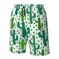 thumbnail image 4 of Cauagu Cactus 1 Print Men's Swim Trunks,Hawaiian Bathing Suit Swimsuits Beach Shorts with Pockets for Men Quick Dry Swimming Board Shorts-XX-Large, 4 of 6